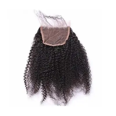 Image de Perruque Afro Crépus Bouclés Dentelle Frontale 13x4 - Brésilien Remy 150% Densité