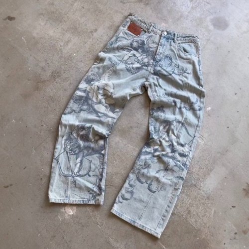 Imagen de Pantalones Vaqueros Y2K con Diseño de Ángel Colosal
