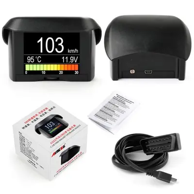 Image de ancel ordinateur de bord numérique pour voiture affichage de la vitesse consommation de carburant jauge de température eau automobile obd2 aath