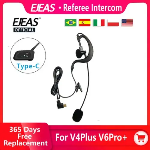 Image de Casque Moto Bluetooth Walperforated - Talkie Type C pour V4C, V6C Pro
