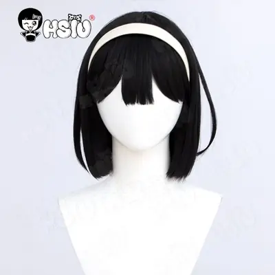 Image de Perruque Noire Courte Cosplay Anime Alien - Costume Complet