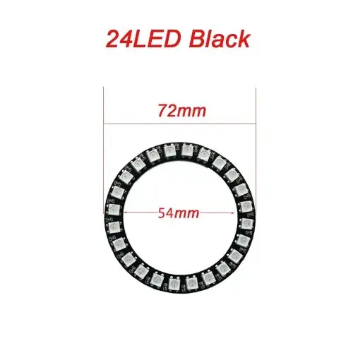 24 LED czarny