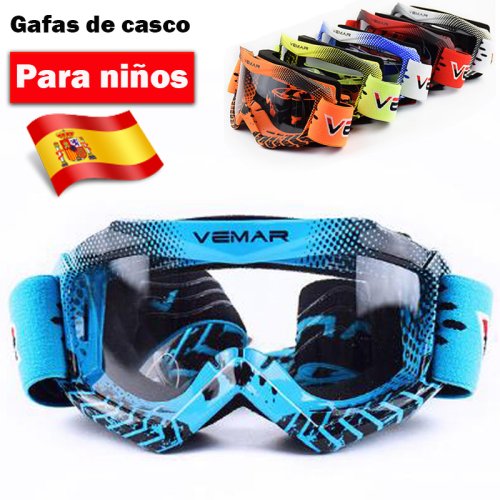 Imagen de Gafas de Motocicleta para Niños con Protección Anti-Viento y Anti-Polvo, Ideales para Carreras de Motocross y MTB