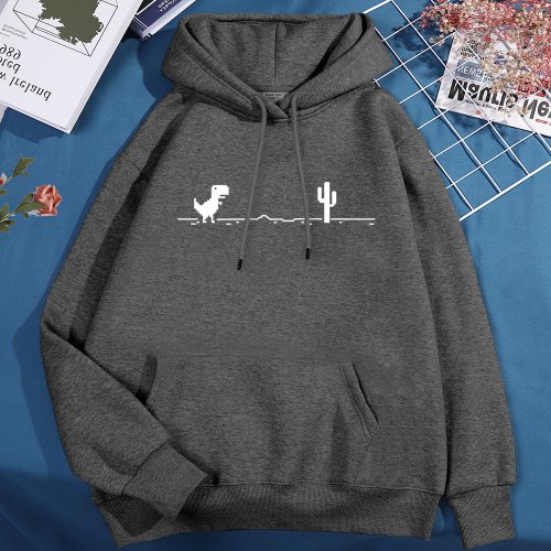 Bild von Netzwerk Fehlfunktion Kleine Dinosaurier Hoody Männer Frauen Neue Verdicken Pullover Hoodie Nette Tasche Sweatshirt Herbst Warme Oansatz Hoody