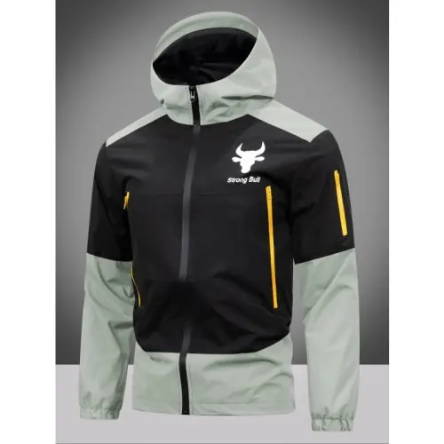 Image de Veste Homme Imperméable Coupe-Vent avec Grandes Poches