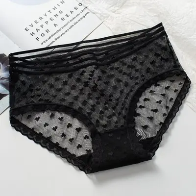 Image de Slips Dentelle Transparente Été - Confort & Style