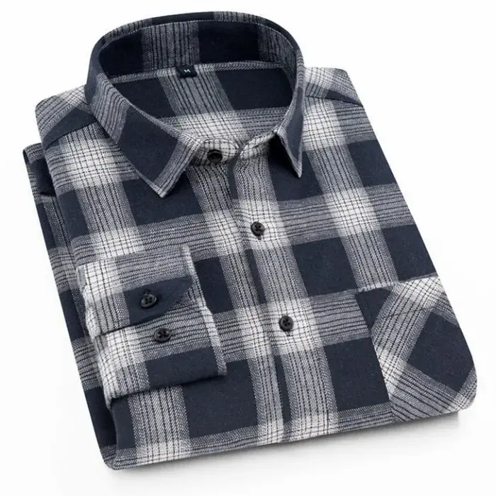 Image de Chemise à Carreaux Homme - Coupe Large & Décontractée