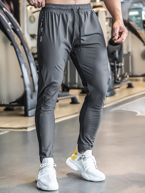 Afbeelding van 2025 Heren zomer lichtgewicht ademend ijs sneldrogend stretch joggingbroek outdoor casual training fitness kamerbroek