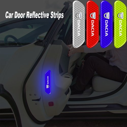 Bild von 4 stücke Auto Tür Reflektierende Streifen sicherheit Warnung Aufkleber Für Dacia Duster Logan Sandero 2 Mcv 2 Sandero MK Cilo stepway Dokker