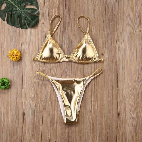 Imagen de Bikini Dorado Brillante para Mujer