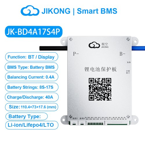 Immagine di JIKONG V19 JK BMS 4S ~ 24S Smart BMS Heat CAN RS485 BT APP 0.4A ~ 2A Bilanciamento attivo BMS per LiFePo4 Li-ion LTO Batteria 40A-200A 300A