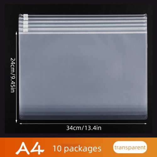 Imagen de Bolsa de archivo especial para examen de estudiante, bolsas transparentes impermeables con cremaller...