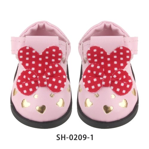 Zdjęcie 5.5CM PU Leather Mini Doll Shoes For 14 Inches American Doll Boots Hollowing Heart Bow Shoes For 35Cm Baby Girl, Lise, Nancy Dolls