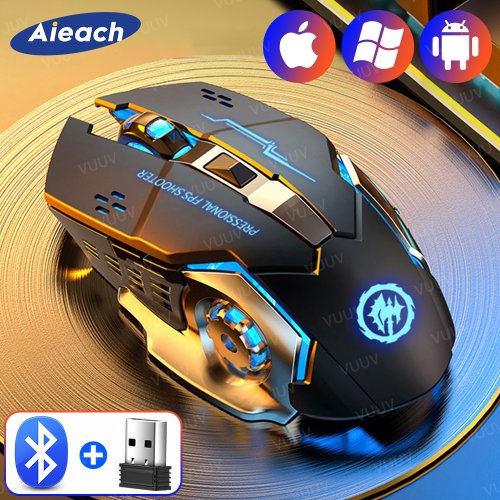Image de Souris Gamer Bluetooth Rechargeable avec Éclairage RGB