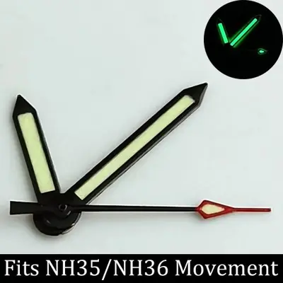 Image de Aiguilles vertes lumineuses pour mouvement NH35/NH36