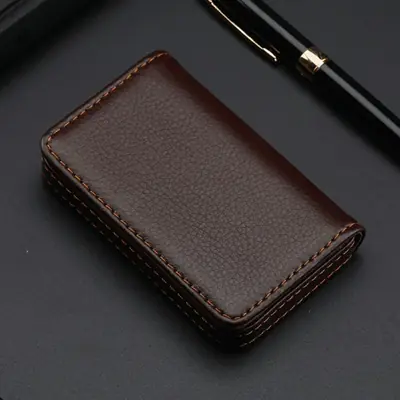 Image de Porte-cartes élégant en cuir PU avec fermeture magnétique